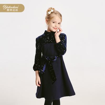 China Kids Girl Regular Long Sleeve Fashionable Clothes Kids Dress for sale