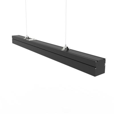 China Office Warehouse Mall LED Hang Lamp Black Aluminum For 3000K 4FT 42W LED Linear Trunking Light for sale