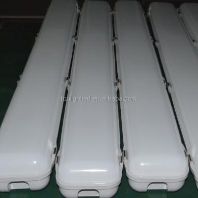 China Waterproof Full PC LED Batten 60cm 120cm 1500mm Emergency IP65 Led Tri-proof Light for sale