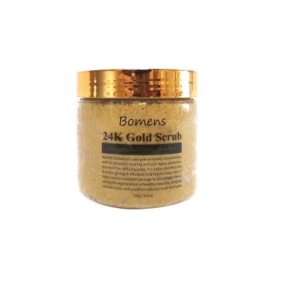 China Exfoliator Body Care High Quality 24K Gold Organic Whitening Exfoliating Body Face Scrub for sale