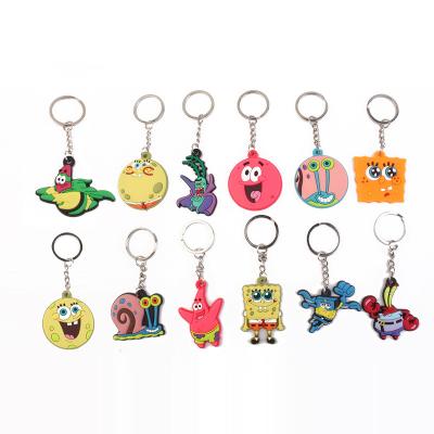 China Custom 3D Cartoon Cute Plastic Crystal Cute Designer Mini Key Chains Plush Logo Plush Key Chains Self-Defense Rubber Decoration for sale