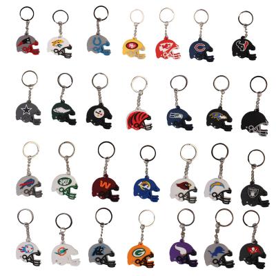 China 2D Cartoon Custom Designer Promotion Key Chains Wholesale Cute NFL Rubber Glass Key Chains Cute Custom Kids Gifts Women Accessories for sale