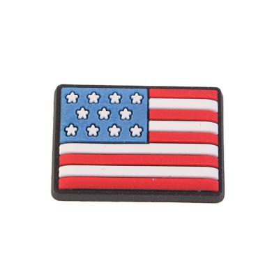 China Wholesale Custom USA NASA NASA Flag Clog Cartoon Clog Shoe Charms Kids Gift Shoe Decoration Custom Croc Shoe Accessories For Women for sale