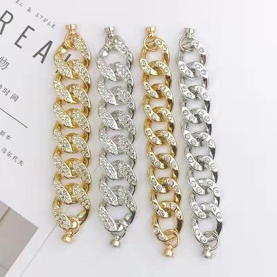 China Eco-Friendly Metal Charms Diamond Shoe Decoration Parts Accessories Rhinestone Buckle Style Sandal Material Fashion Shoe Charms for sale