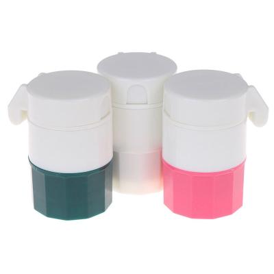 China Plastic 4 IN 1 Pill Cutter Powder Crusher Grinder Divider Medicine Storage Box for sale