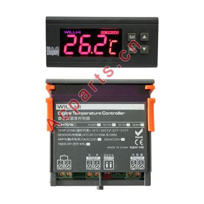 China 220 V 110 V DC 12 V 24 V Aircon Parts Microcomputer Digital Display Temperature Controller for sale