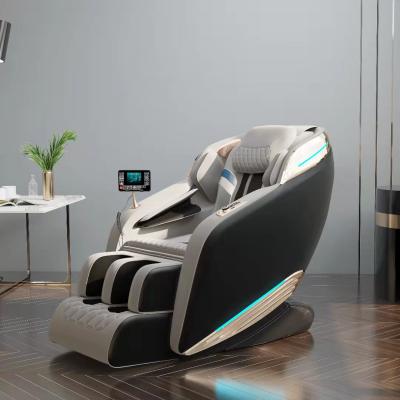 China 2022 new design 4d body massage chair weightlessness massage chair black leather blue white blue body massager for sale