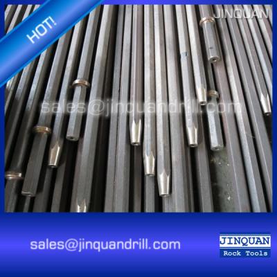 China small hole mining rock drilling tools hex hollow 6 7 11 12 degree tapered drill steel rod for sale