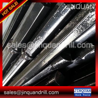 China percussive drill steel - integral drill steel, tapered rods, plug hole rods and thread rod for sale