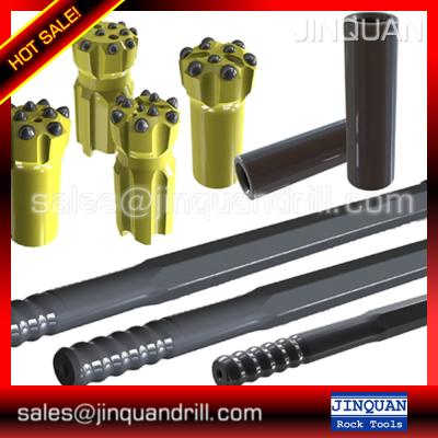 China VCR360 drill spare parts - T45 Shank adaptors striking bar 450mm ,Couplings,Steel rod for sale