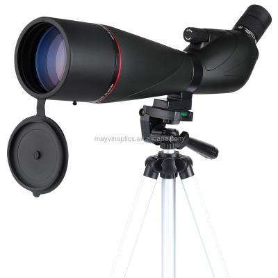 China Factory Spotting Scopes With Tripod 20-60x80 Angled Waterproof Range Shooting Scope With OEM Service For Target Shooting 20-60X80 for sale