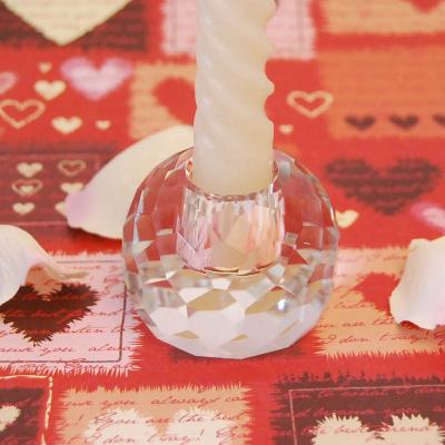 China Home Decoration Top Grade K9 Candle Holder Clear Crystal Glass Candlestick For Table Centerpiece Home Decoration for sale