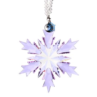 China Christmas Ornaments& New Good Quality Christmas Arrived Crystal Glass Snowflake Pendant Ornaments of 5 Colors 2019 Gifts for sale