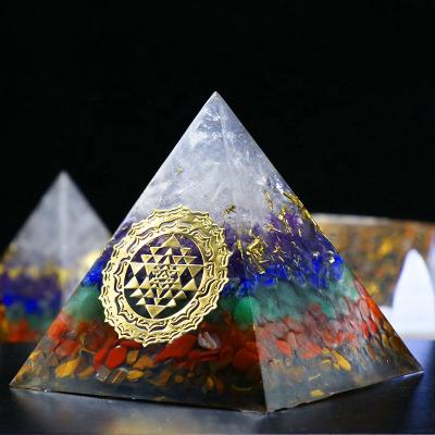 China New China Chakra Energy Generator Orgone Crystal Pyramid Orgonite Pyramids for EMF Protection and Healing Meditation for sale