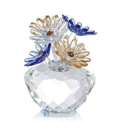 China Home decor k9 crystal glass flowers for holiday favors for sale