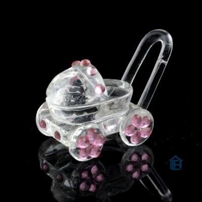 China China Small Baby Carriage Crystal Baby Shower Favors Wedding Party Figurines Souvenirs for sale