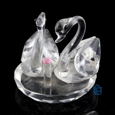 China China Product Lovely Couples Crystal Swan Promotional Gifts For Wedding And Valentine's Day for sale