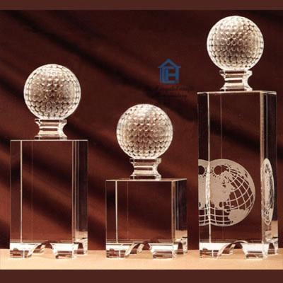 China China Wholesale Cheap Sports Souvenir Gifts Crystal Golf Ball For Trophy Award for sale