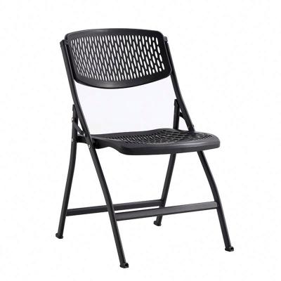 China Retro Slip Seat Iron Metal Spandex Chair Cover Foldable Plastic White Folding Chair for sale