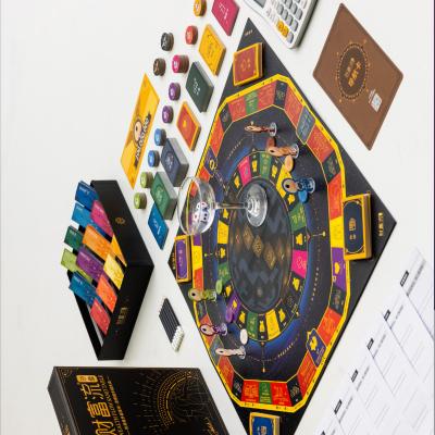 China Plastic Learning Finance Knowledge Game Simulator Wealth Flow Sand Table Board Game for sale