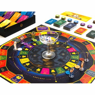 China Hot promotional plastic and paper cash flow game gift plastic and material wealth flow pieces paper board games for kids for sale