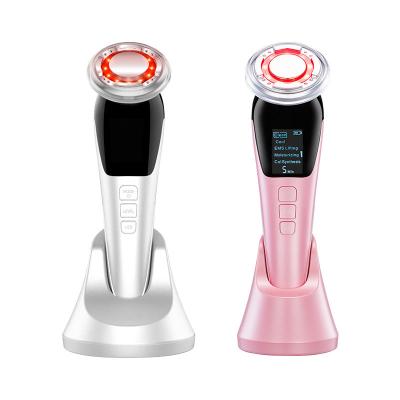 China Pore ​​Use Beauty Equipment Face Massage Beauty Machine Shrinking Home Facial Skin Whitening Face Lift Device Mini Pink White for sale