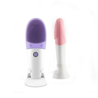 China IPX7 Rechargeable Facial Brush Face Spa DEEP CLEANSING Advanced Cleansing System For Exfoliating Deep Detergent Pink Purple OEM for sale