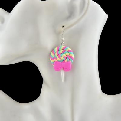 China CLASSIC wholesale fashionable rainbow lollipop earring for women girls drop earring for sale