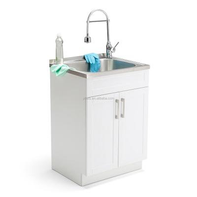 China Environmental Friendly Modern Slop Serving Deep Mop Tub Sink Sink Laundry Room Vanity Cabinet for sale