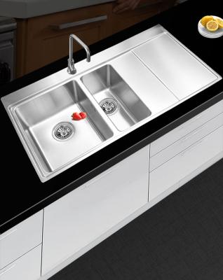 China Without faucet kitchen sink with multifunctional colander for sale