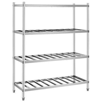 China POC142 Corrosion Protection Stainless Steel Shelving / Ladder Storage Rack For Restaurant Equipment for sale