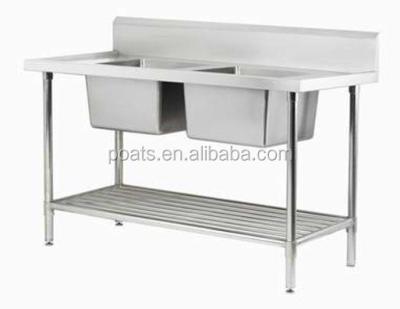 China Without Faucet Free Standing Commercial Kitchen Sink / Stainless Steel Kitchen Sink / Stainless Steel Sink Bench for sale