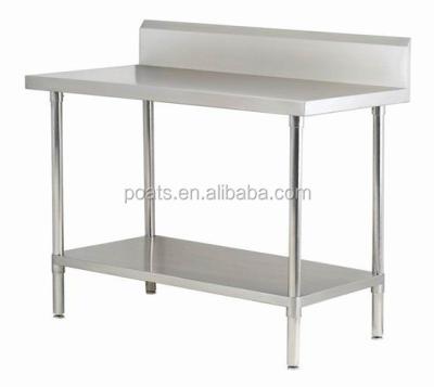 China Easily Assembled Stainless Steel Kitchen Work Tables Assemble Two Tier Folding Bench for sale