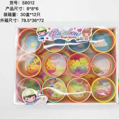 China Children's Toys 3 in 1 Rainbow Circle Toys Funny Early Development Educational Folding Plastic Spring Coils Children's Creative Magic Toys for sale