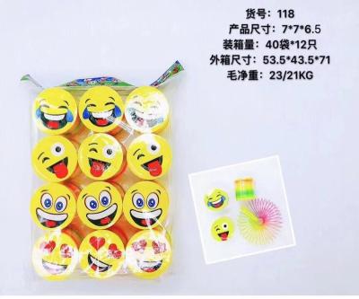 China Children Educational Toy Emoj Smile i Face Plastic Toys For Rainbow Funny Spring For Present Promotion Gift ABS Slinkies Toy For Kids 2022 New for sale