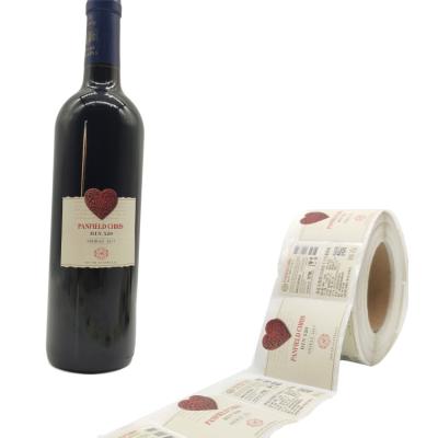 China Waterproof Private Custom Paper Wine Bottle Label Printing Sticker For Multiple Purposes for sale