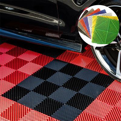 China Gmart Hot Sale Waterproof Wear-resistant Anti-slip Plastic Tiles For Garage, China Slippers PVC Modular Plastic Tiles Garage for sale