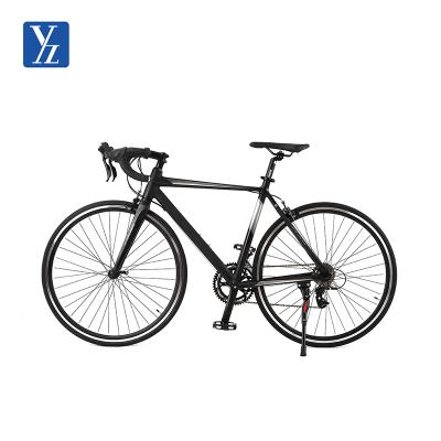 China Adult Road Bike In Cheap Price Black Aluminum Frame Running 22 Speed ​​700C Green Silver Adult Road Bike for sale