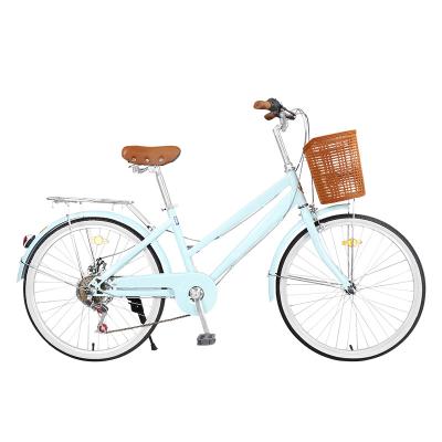 China Cheap Flat Earth Price Good Quality City Bike 21 Speed ​​24 Inch Steel Frame City Bike Disc Brakes Bicicleta For Adult for sale