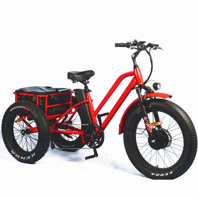 China Aluminum alloy high performance cargo ebike 500W 48V 13Ah lithium battery fat tire electric tricycle for sale