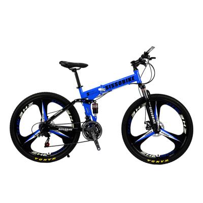 China Street folding mountain bike 26 inch 24 speed double disc brake full suspension full suspension mtb bicycle for sale