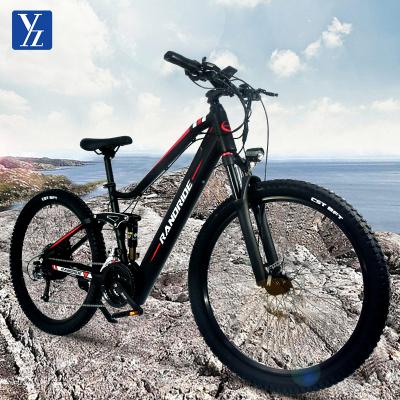 China Aluminum alloy 48v 250W 350W 500W 750W 1000W electric sports bike 26*4 inch battery ebike e bicycle electric bike 27 speed full suspension for sale