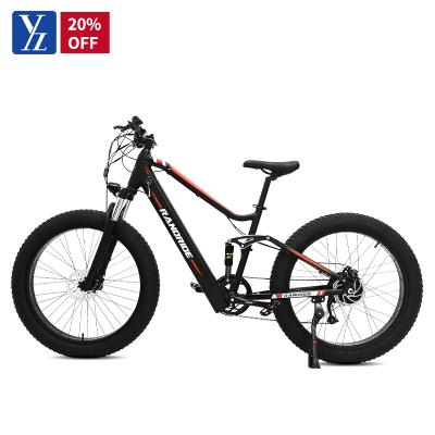 China 500W Alloy Aluminum Electric Bike Fat 26 Inch Wheel e Bike 48V10.4AH Battery 60km Mountain Electric Bicycle Dual Disc Brake 27Speed ​​SHIMANO for sale