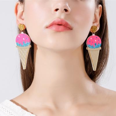 China Other Other Women Statement Earrings Tassel Earrings Light Daily Jewelry Ear Studs Women Ice Cream Earrings Jewelry Gifts For Girls for sale