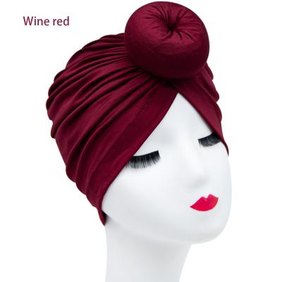 China Healthy Indian Head Hats Hood Turbante Mujer Fashion Turban Inner Hijabs Women Muslim Hijab Hat Healthy Wrap Scarf Solid Color for sale