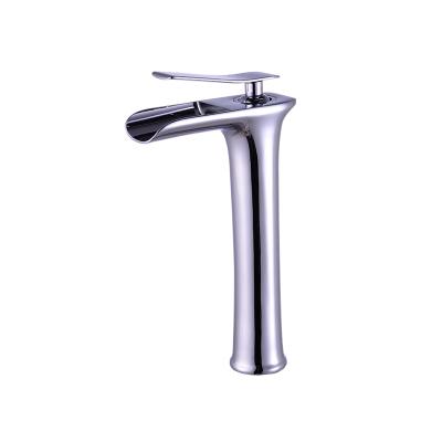 China Large Metered Single Handle Basin Faucet Waterfall Bathroom Faucet Basin Faucet for sale