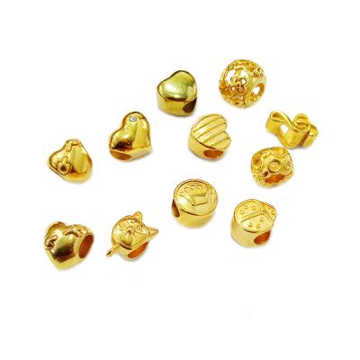 China Olivia Stainless Steel Fashion Accessories Gold Color DIY Bracelet Nickel Free Beads For Jewelry Making for sale