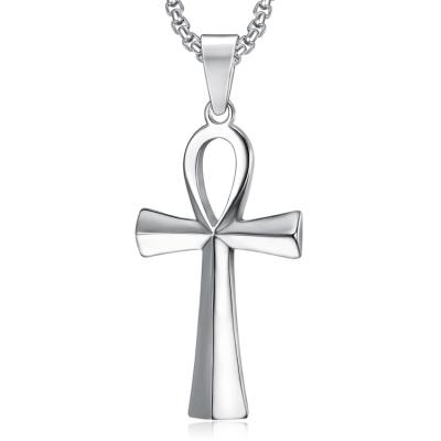 China Custom Simple Womens Cross Pendant Nickel Free Charm Silver Stainless Steel Jewelry Pendant for sale