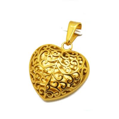 China New Style Love Heart Filigree Unique Split Heart Necklace Nickel Free Pendant Jewelry for sale