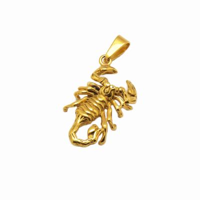 China Nickel Free Punk Style Scorpion Hip Hop Hip Hop Necklace Stainless Steel Dangling Animal Charms For Men's Gift for sale